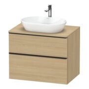 Duravit Waschtischunterschrank D-Neo 80x55cm, sw/Ei N, 2 SBK, 1 A, 1 Pl