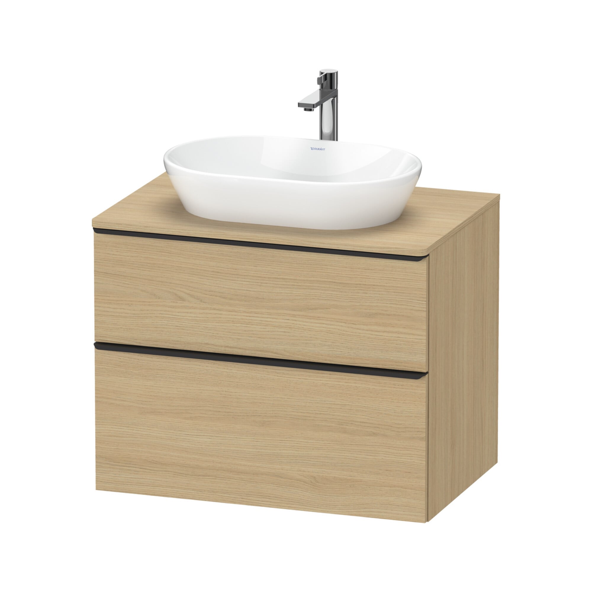 Duravit Waschtischunterschrank D-Neo 80x55cm, sw/Ei N, 2 SBK, 1 A, 1 Pl