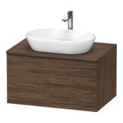 Duravit Waschtischunterschrank D-Neo 80x55cm, sw/Nuss d, 1 A, 1 Pl, wandhängend