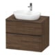 Duravit Waschtischunterschrank D-Neo 80x55cm, sw/Nuss d, 2 SBK, 1 A, 1 Pl-1