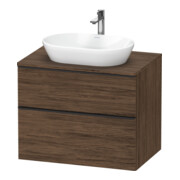 Duravit Waschtischunterschrank D-Neo 80x55cm, sw/Nuss d, 2 SBK, 1 A, 1 Pl