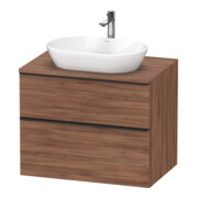 Duravit Waschtischunterschrank D-Neo 80x55cm, sw/Nuss N, 2 SBK, 1 A, 1 Pl