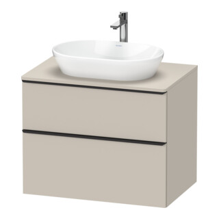 Duravit Waschtischunterschrank D-Neo 80x55cm, sw/Taup m, 2 SBK, 1 A, 1 Pl