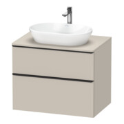 Duravit Waschtischunterschrank D-Neo 80x55cm, sw/Taup m, 2 SBK, 1 A, 1 Pl