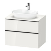 Duravit Waschtischunterschrank D-Neo 80x55cm, sw/w g, 2 SBK, 1 A, 1 Pl