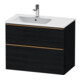 Duravit Waschtischunterschrank D-Neo 81x46,2cm, 1 Kast, B L, b geb/Eiche sw-1