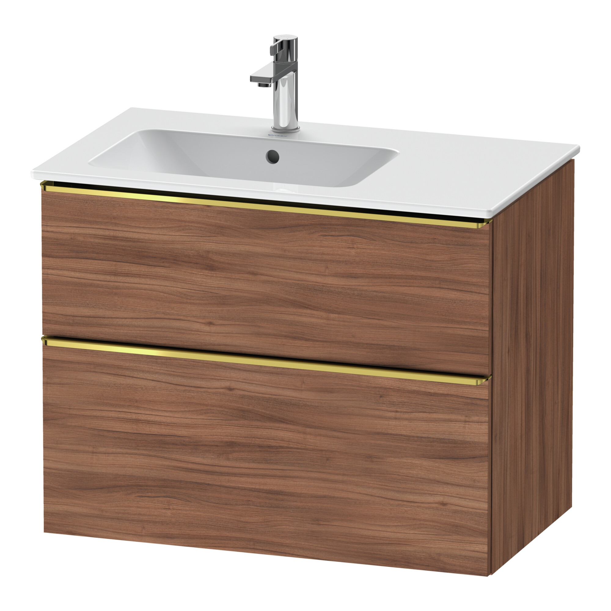 Duravit Waschtischunterschrank D-Neo 81x46,2cm, 1 Kast, B L, g pol/Nussb Nat