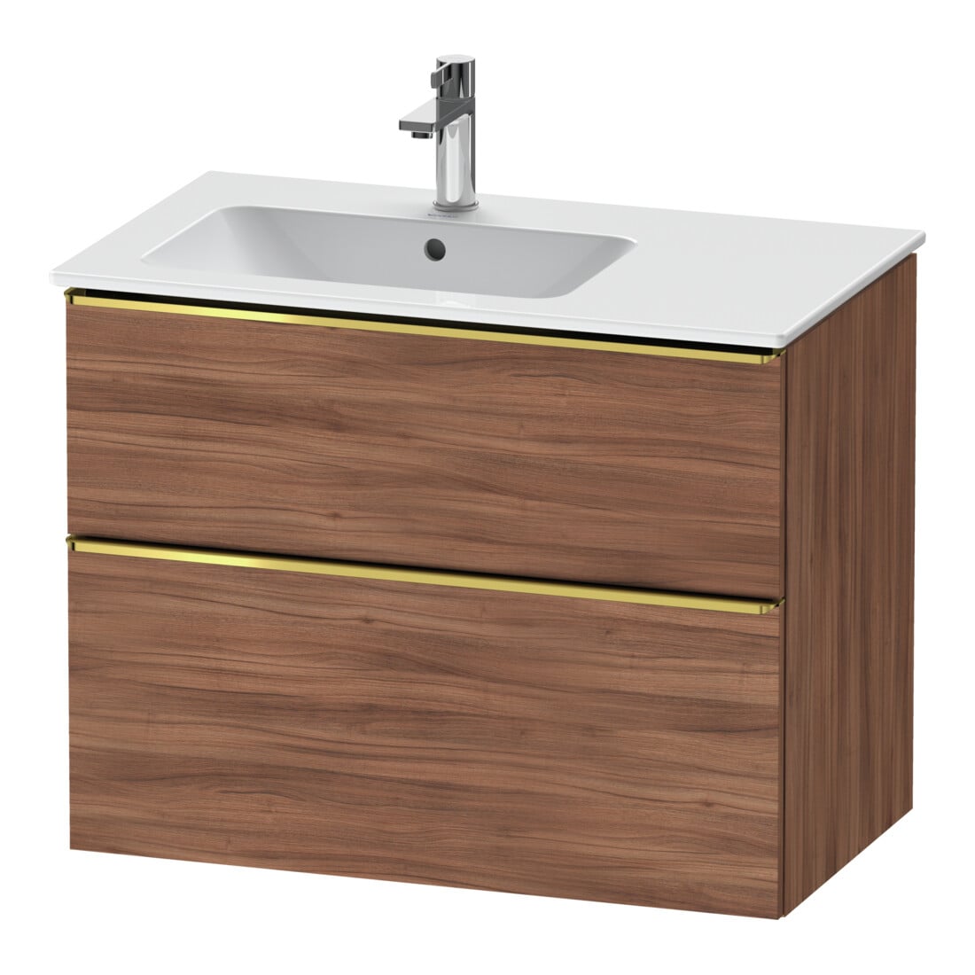 Duravit Waschtischunterschrank D-Neo 81x46,2cm, 1 Kast, B L, g pol/Nussb Nat