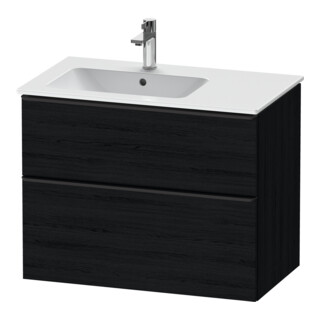 Duravit Waschtischunterschrank D-Neo 81x46,2cm, 1 Kast, B L, schwarz/Eiche sw