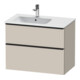 Duravit Waschtischunterschrank D-Neo 81x46,2cm, 1 Kast, B L, schwarz/Taupe ma-1
