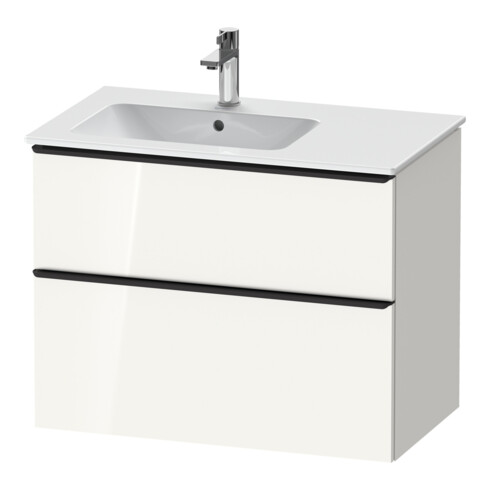 Duravit Waschtischunterschrank D-Neo 81x46,2cm, 1 Kast, B L, schwarz/weiß hgl