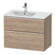 Duravit Waschtischunterschrank D-Neo 81x46,2cm, 1 Kast, B li, chr/Eiche marm.-1