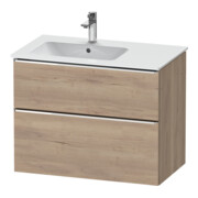 Duravit Waschtischunterschrank D-Neo 81x46,2cm, 1 Kast, B li, chr/Eiche marm.