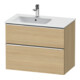 Duravit Waschtischunterschrank D-Neo 81x46,2cm, 1 Kast, B li, chr/Eiche Nat-1