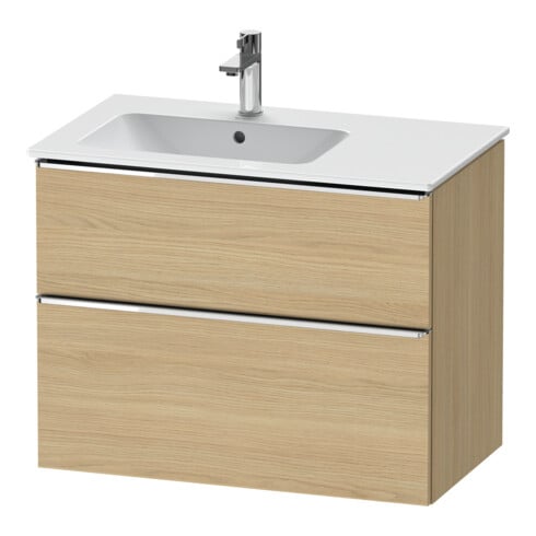 Duravit Waschtischunterschrank D-Neo 81x46,2cm, 1 Kast, B li, chr/Eiche Nat