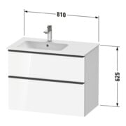 Duravit Waschtischunterschrank D-Neo 81x46,2cm, 1 Kast, B li, chr/Eiche Nat-4