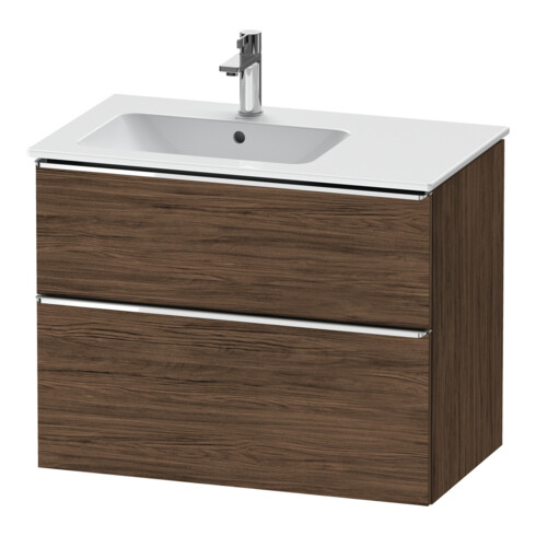 Duravit Waschtischunterschrank D-Neo 81x46,2cm, 1 Kast, B li, chr/Nussb dkl.