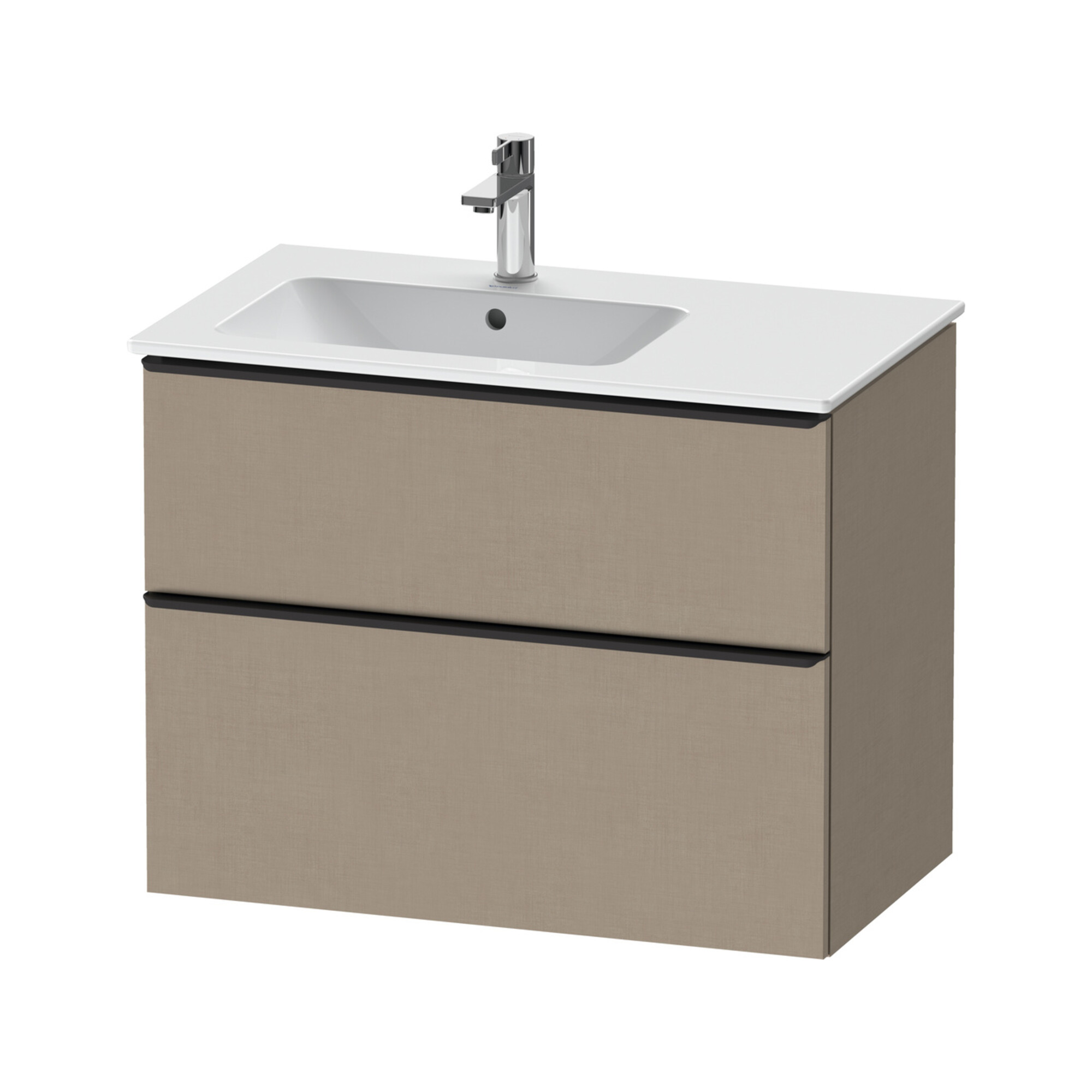 Duravit Waschtischunterschrank D-Neo 81x46,2cm, 1 Kast, B li, schwarz/Leinen