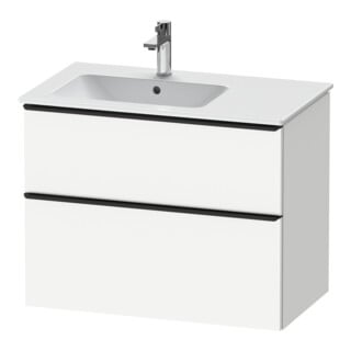Duravit Waschtischunterschrank D-Neo 81x46,2cm, 1 Kast, B li, schwarz/weiß ma
