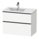 Duravit Waschtischunterschrank D-Neo 81x46,2cm, 1 Kast, B li, schwarz/weiß ma-1