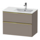 Duravit Waschtischunterschrank D-Neo 81x46,2cm, 1 Kast, B R, g pol/Basalt ma-1