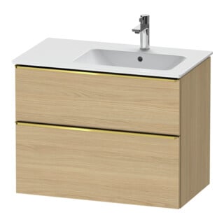 Duravit Waschtischunterschrank D-Neo 81x46,2cm, 1 Kast, B R, g pol/Eiche Nat