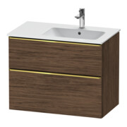 Duravit Waschtischunterschrank D-Neo 81x46,2cm, 1 Kast, B R, g pol/Nussb dkl.