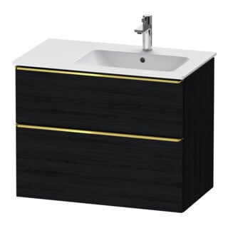 Duravit Waschtischunterschrank D-Neo 81x46,2cm, 1 Kast, B R, gol pol/Eiche sw