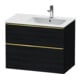 Duravit Waschtischunterschrank D-Neo 81x46,2cm, 1 Kast, B R, gol pol/Eiche sw-1