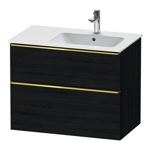 Duravit Waschtischunterschrank D-Neo 81x46,2cm, 1 Kast, B R, gol pol/Eiche sw