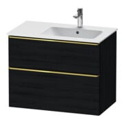 Duravit Waschtischunterschrank D-Neo 81x46,2cm, 1 Kast, B R, gol pol/Eiche sw
