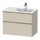Duravit Waschtischunterschrank D-Neo 81x46,2cm, 1 Kast, B R, gol pol/Taupe ma-1