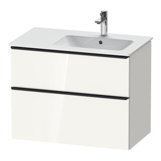 Duravit Waschtischunterschrank D-Neo 81x46,2cm, 1 Kast, B R, schwarz/weiß hgl