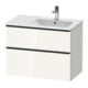 Duravit Waschtischunterschrank D-Neo 81x46,2cm, 1 Kast, B R, schwarz/weiß hgl-1