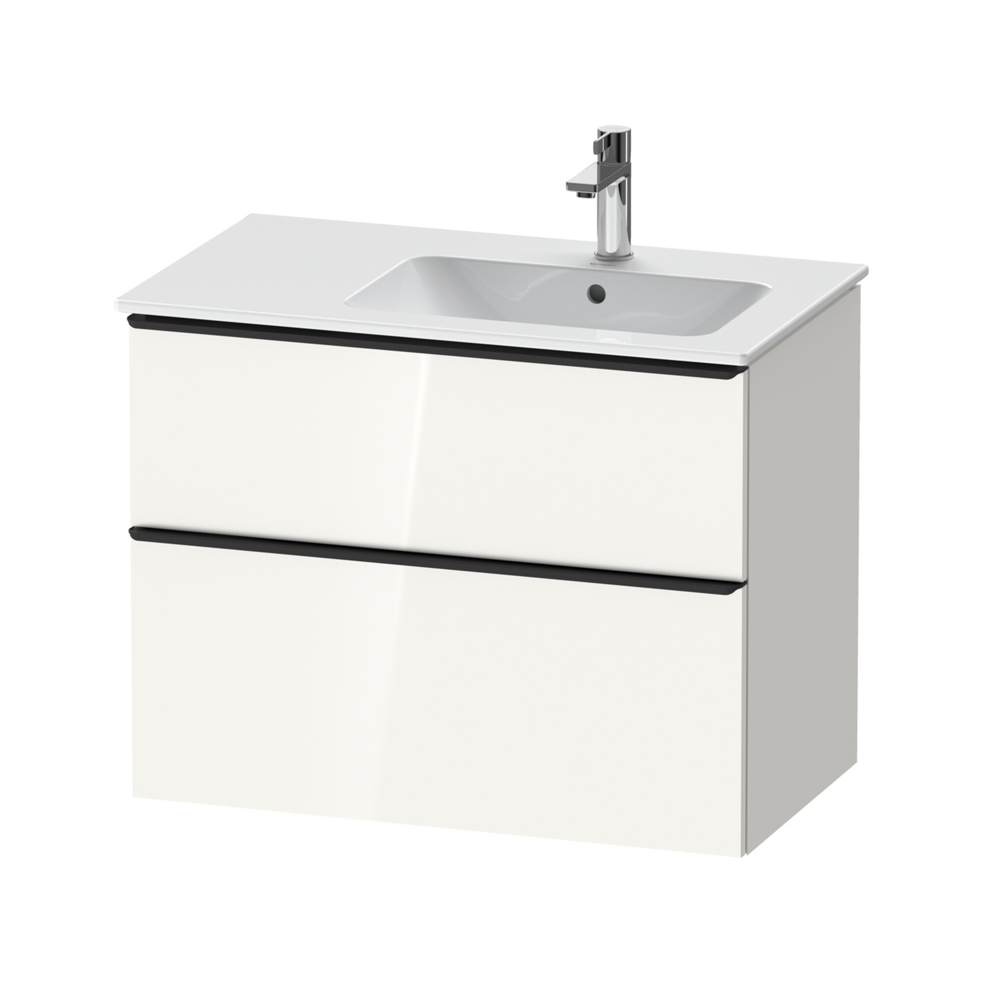 Duravit Waschtischunterschrank D-Neo 81x46,2cm, 1 Kast, B R, schwarz/weiß hgl