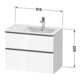 Duravit Waschtischunterschrank D-Neo 81x46,2cm, 1 Kast, B re, chr/Eiche marm.