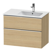 Duravit Waschtischunterschrank D-Neo 81x46,2cm, 1 Kast, B re, chr/Eiche Nat