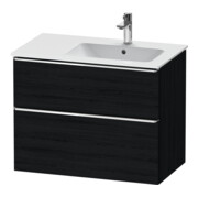 Duravit Waschtischunterschrank D-Neo 81x46,2cm, 1 Kast, B re, chr/Eiche sw
