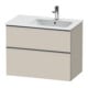 Duravit Waschtischunterschrank D-Neo 81x46,2cm, 1 Kast, B re, ES geb/Taupe ma-1