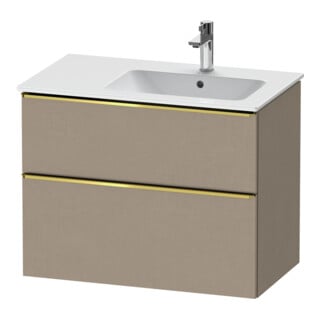 Duravit Waschtischunterschrank D-Neo 81x46,2cm, 1 Kast, B re, gol pol/Leinen