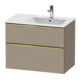 Duravit Waschtischunterschrank D-Neo 81x46,2cm, 1 Kast, B re, gol pol/Leinen-1