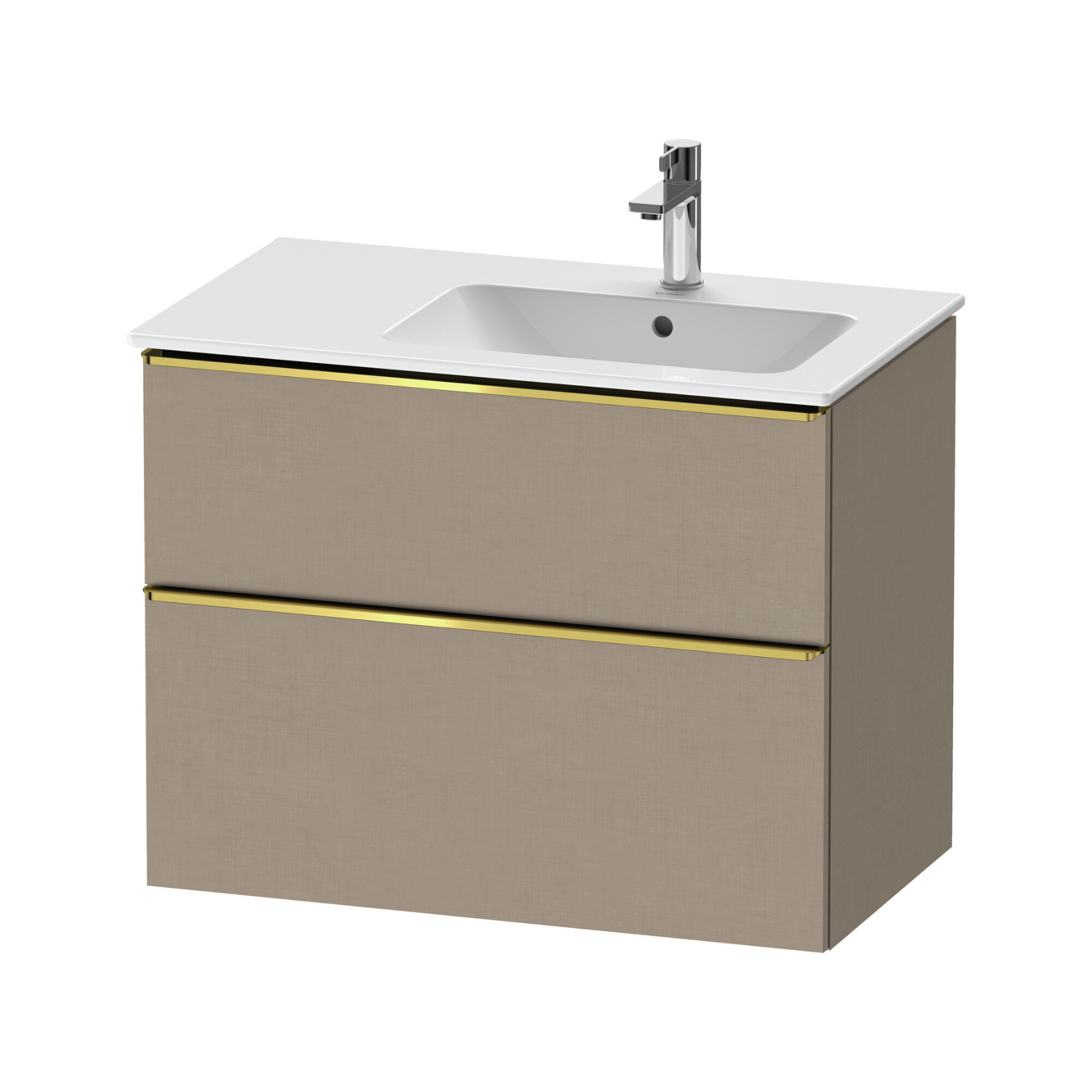 Duravit Waschtischunterschrank D-Neo 81x46,2cm, 1 Kast, B re, gol pol/Leinen