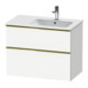 Duravit Waschtischunterschrank D-Neo 81x46,2cm, 1 Kast, B re, gol pol/weiß ma-1