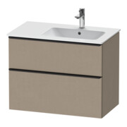 Duravit Waschtischunterschrank D-Neo 81x46,2cm, 1 Kast, B re, schwarz/Leinen