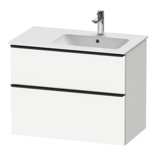 Duravit Waschtischunterschrank D-Neo 81x46,2cm, 1 Kast, B re, schwarz/weiß ma