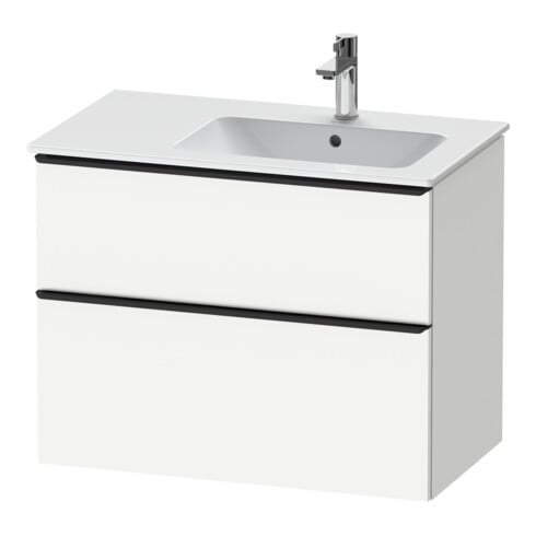 Duravit Waschtischunterschrank D-Neo 81x46,2cm, 1 Kast, B re, schwarz/weiß ma