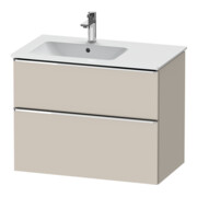 Duravit Waschtischunterschrank D-Neo 81x46,2cm, 1 Kast, Beck. li, chr/Taup ma