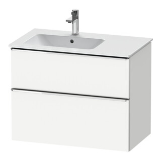 Duravit Waschtischunterschrank D-Neo 81x46,2cm, 1 Kast, Beck. li, chr/we ma