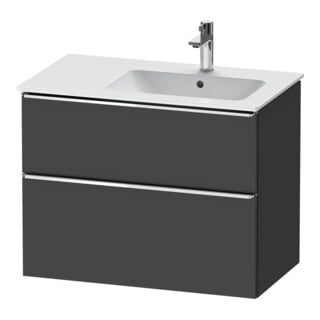 Duravit Waschtischunterschrank D-Neo 81x46,2cm, 1 Kast, Beck. re, chr/Grap ma