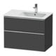 Duravit Waschtischunterschrank D-Neo 81x46,2cm, 1 Kast, Beck. re, chr/Grap ma-1